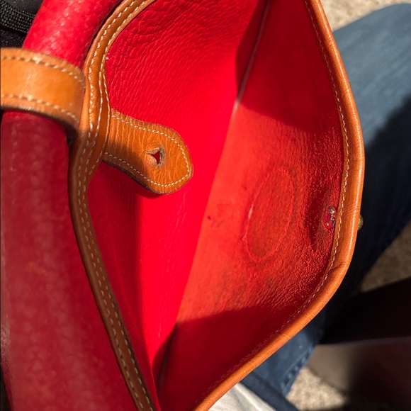 Dooney & Bourke vintage red leather cross body purse equestrian flap - Picture 6 of 8
